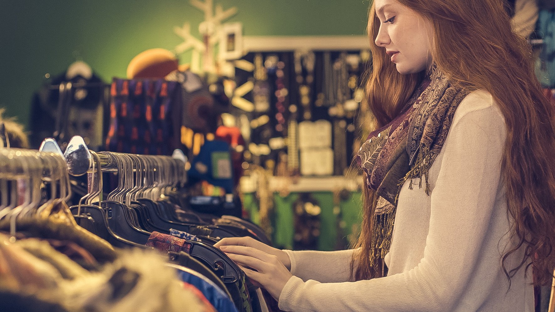 Woman Shopping Clothes