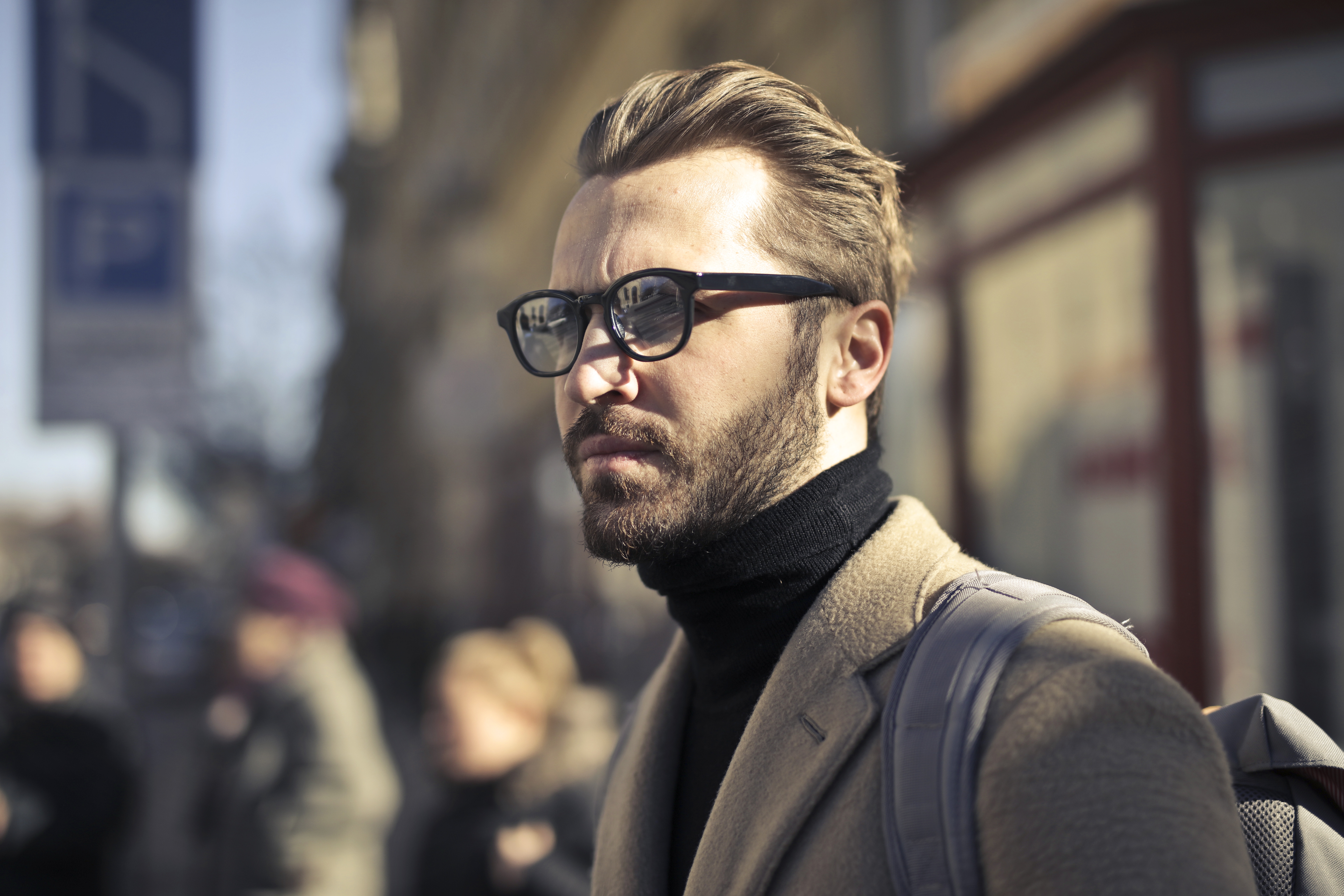 Beard Glasses Model Man