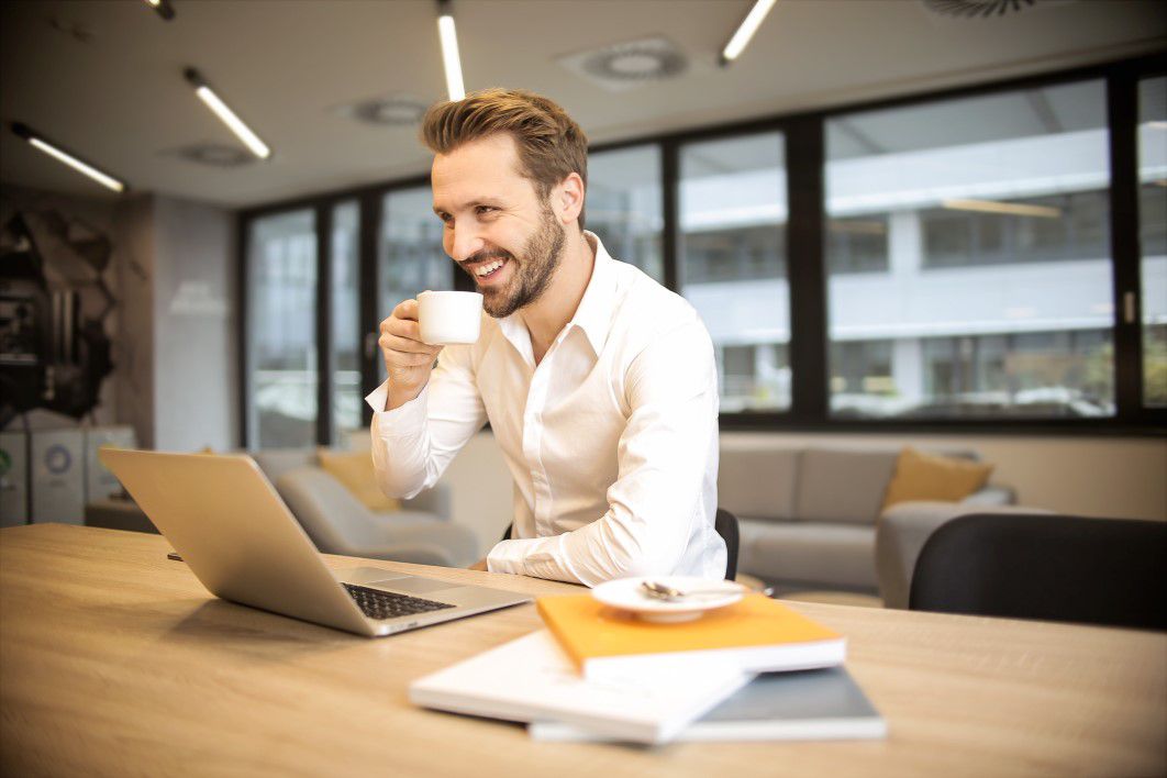 Beard Businessman Smile Free Stock Photo NegativeSpace