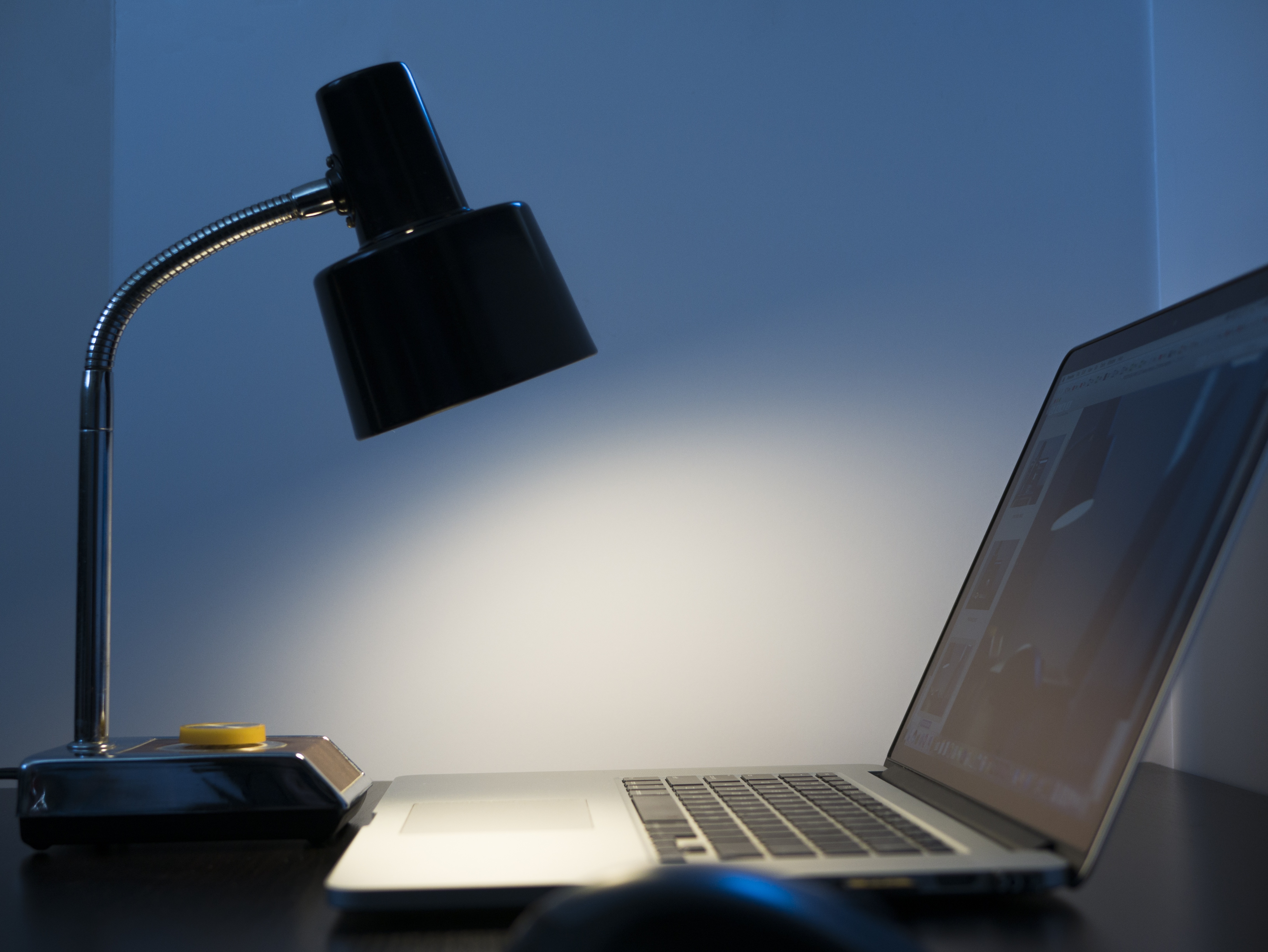 Laptop Desk Light Lamp Free Stock Photo Negativespace