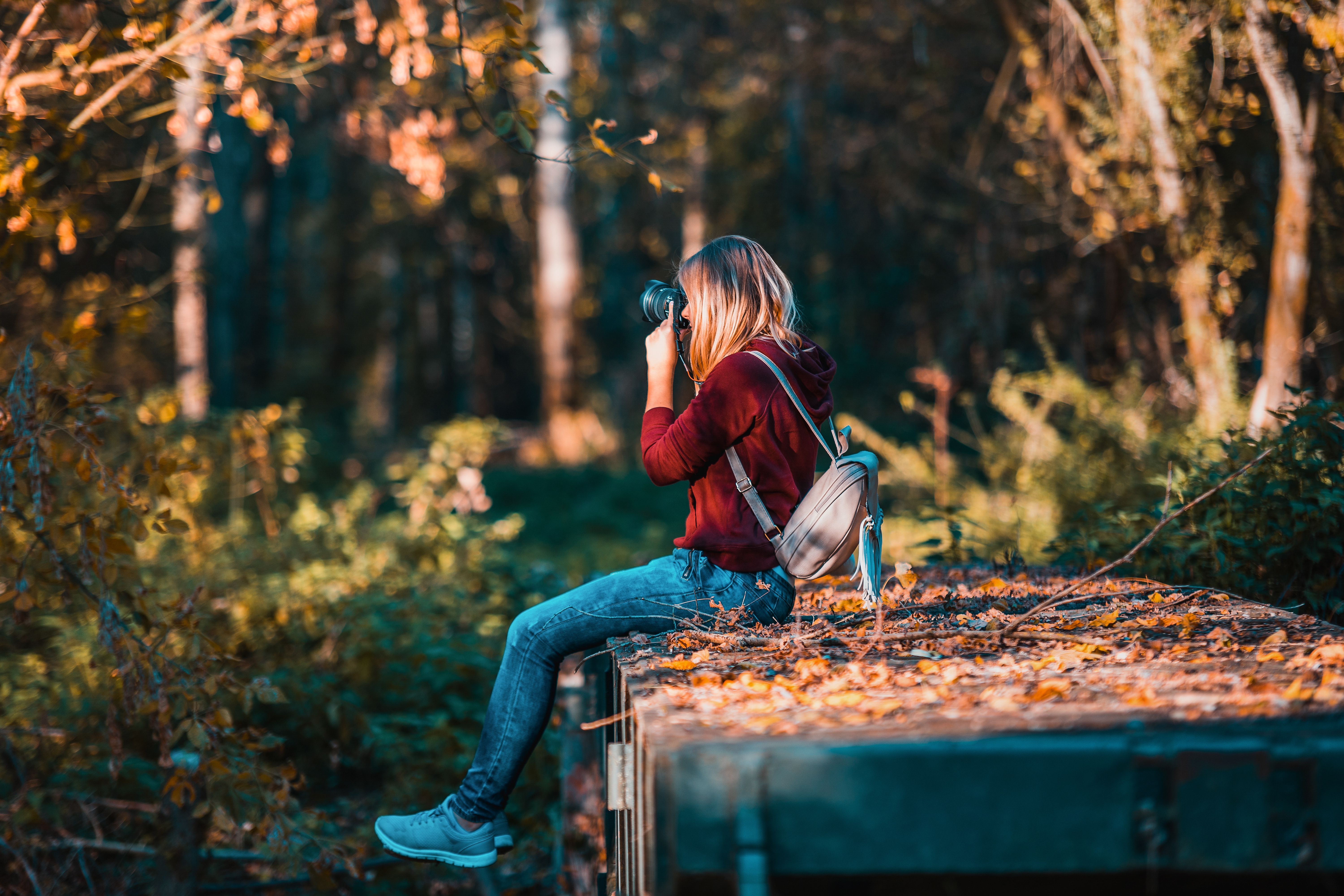 Woman Forest Photographer