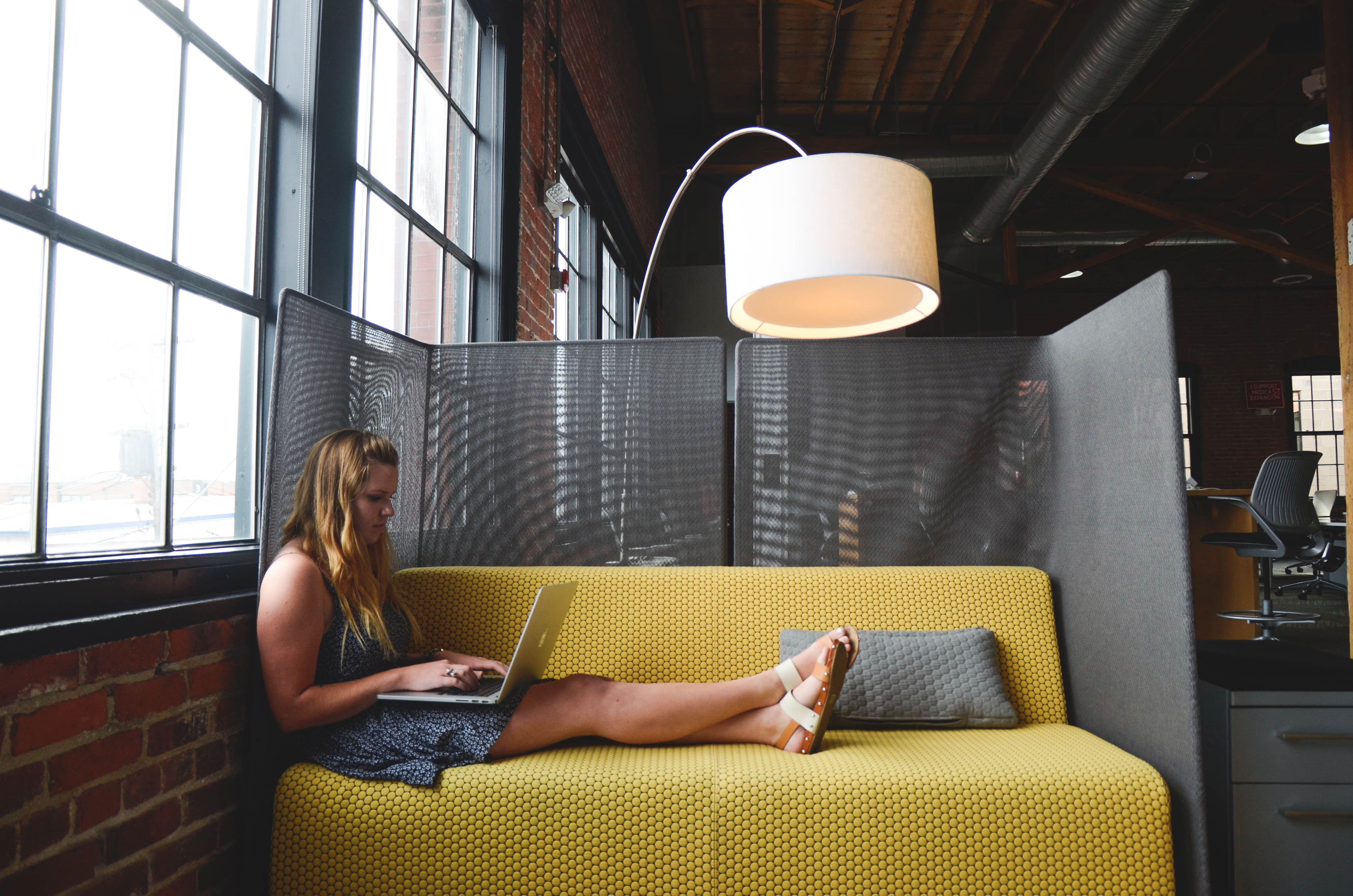 Woman Laptop Work Office