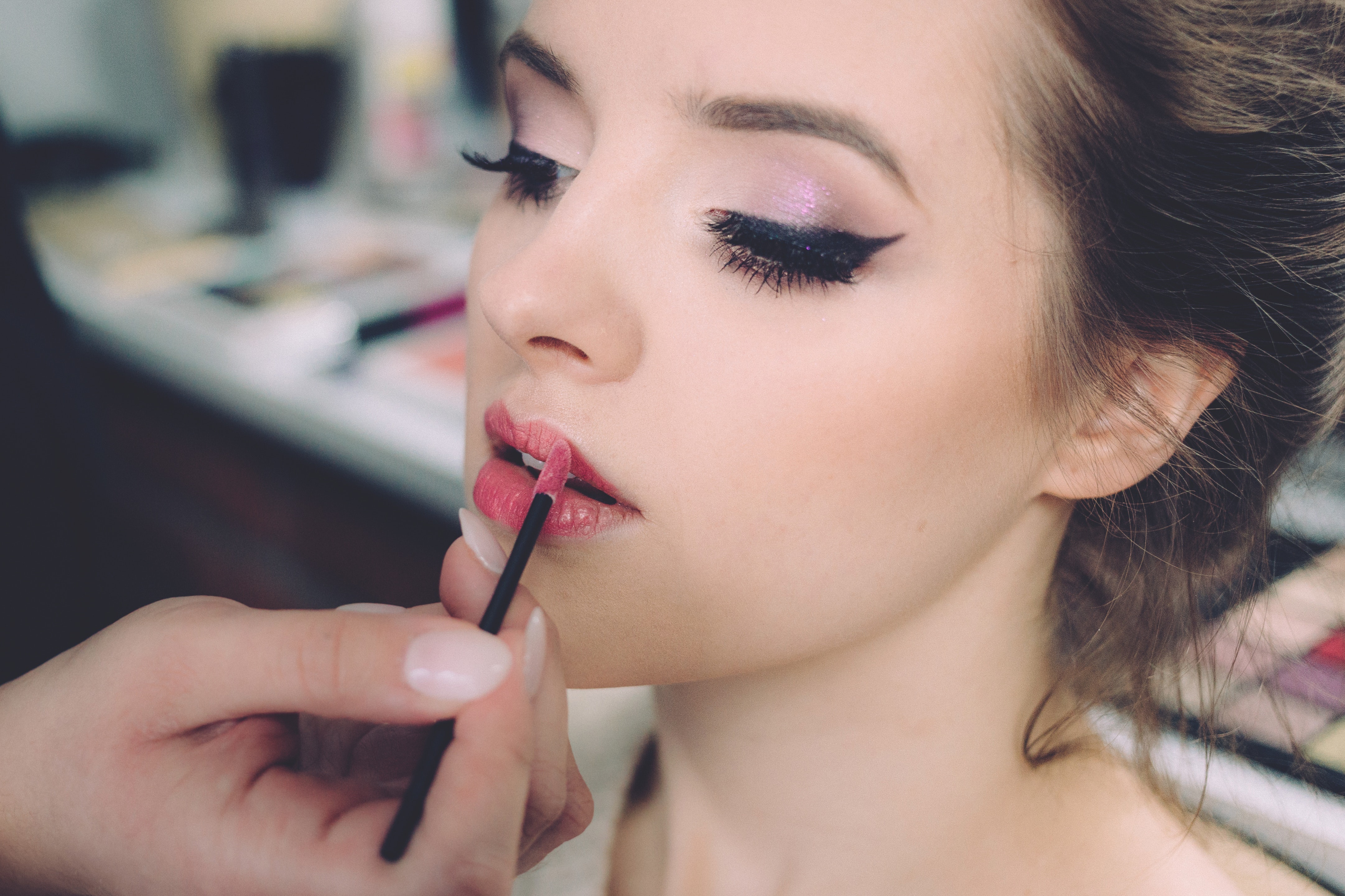 woman makeup lipstick free stock photo - negativespace