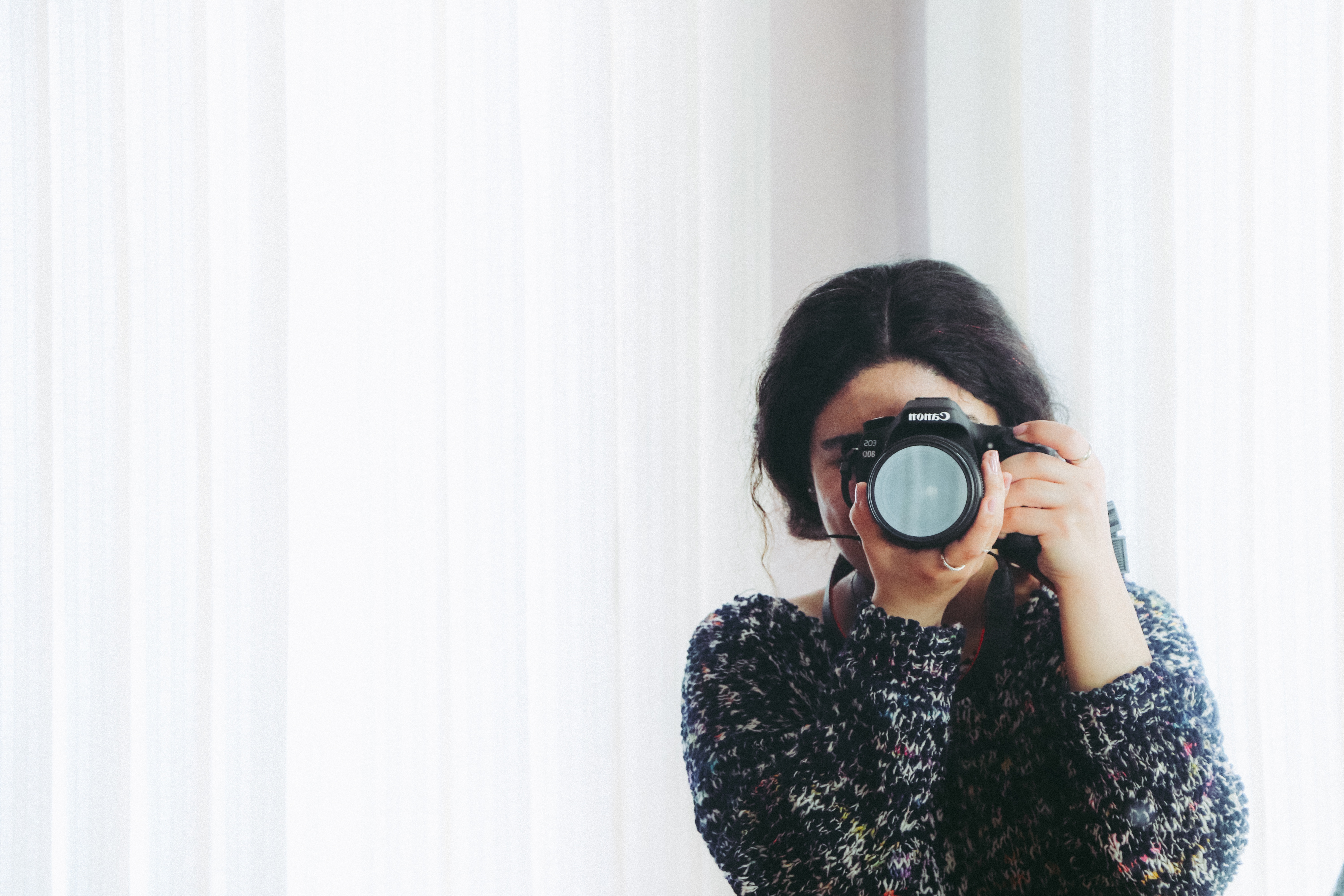 Woman Reflection Canon Camera Photographer