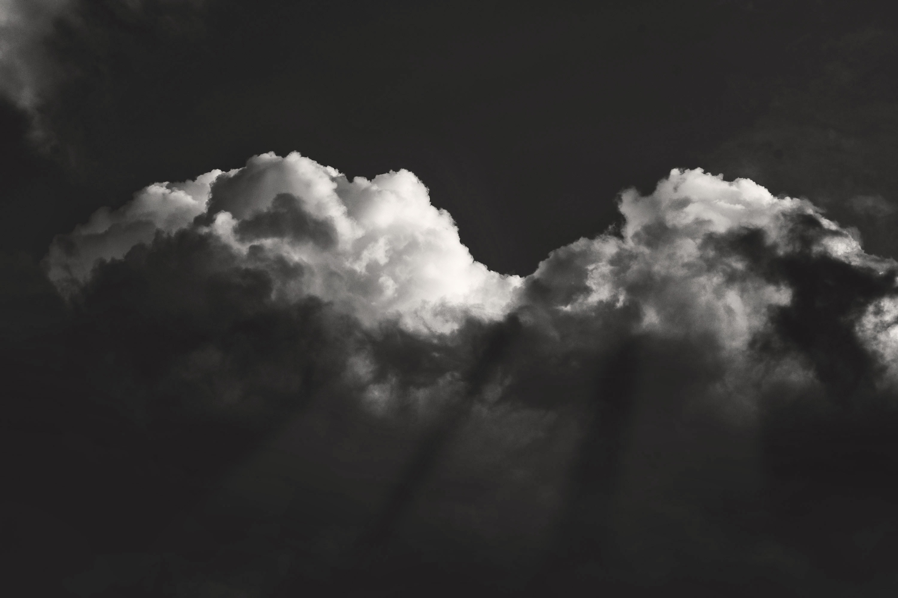 Black White Dramatic Clouds Free Stock Photo Negativespace