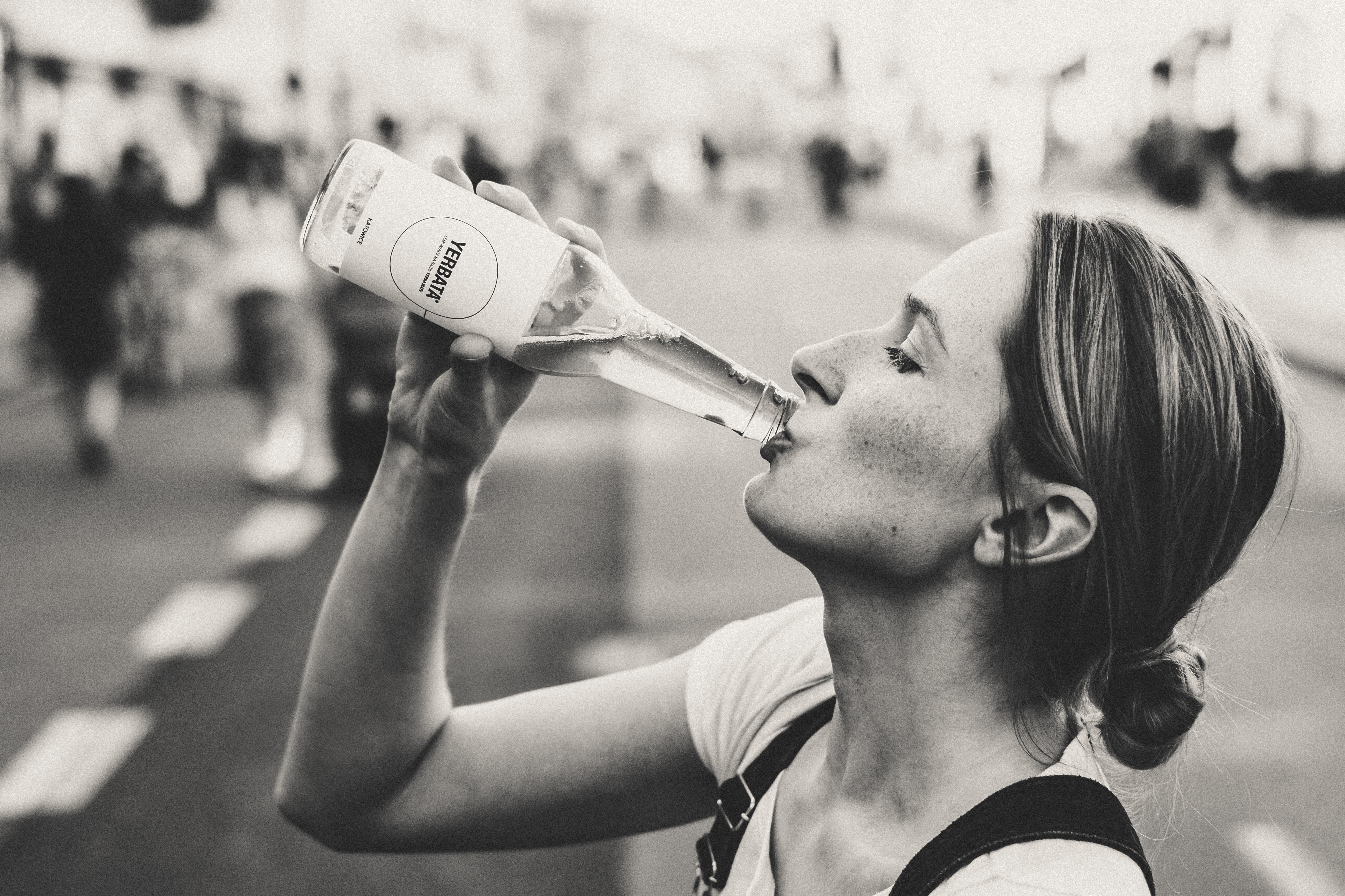 Woman Drinking Water Free Stock Photo - NegativeSpace