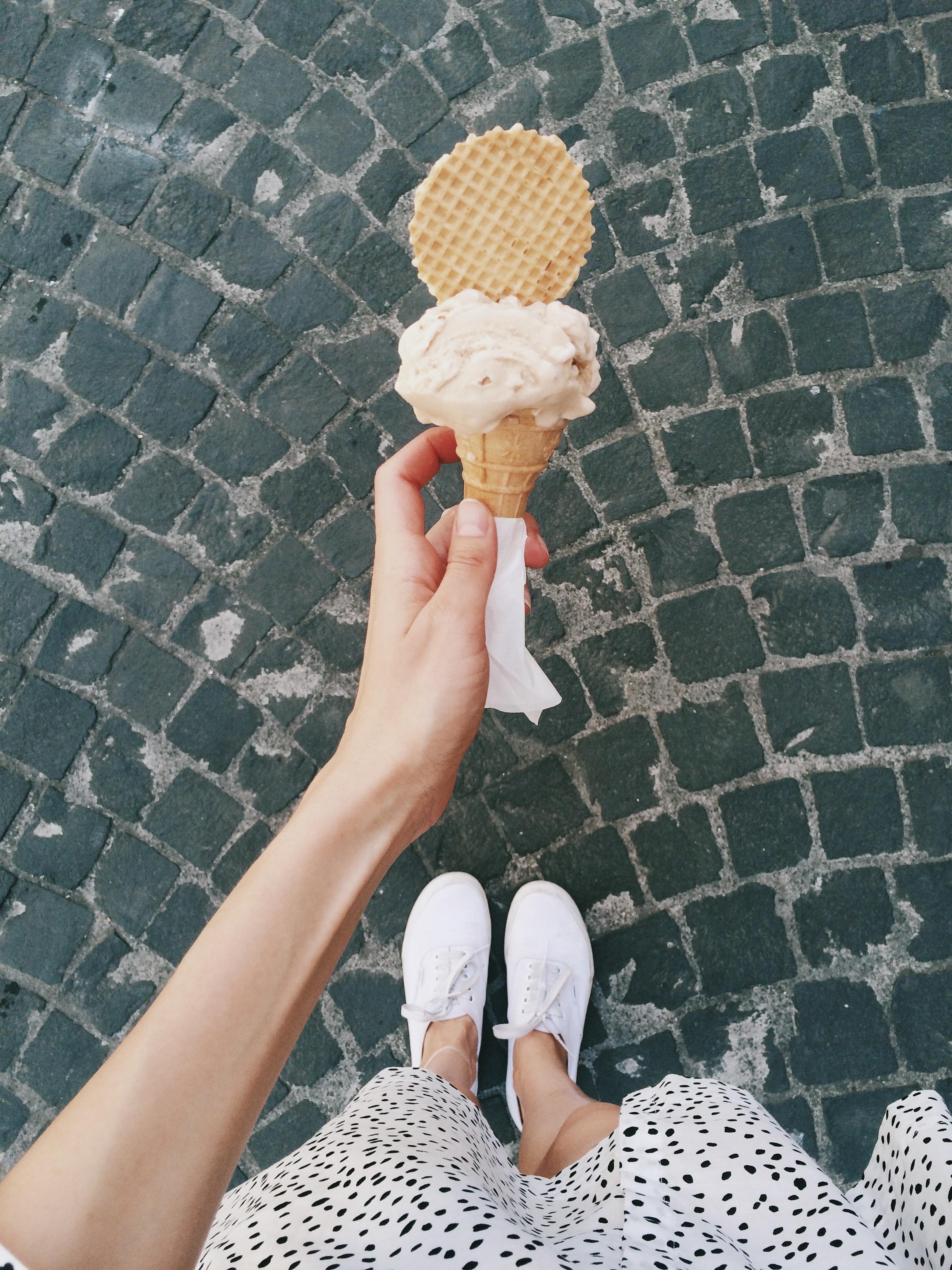 Woman Eating Ice Cream