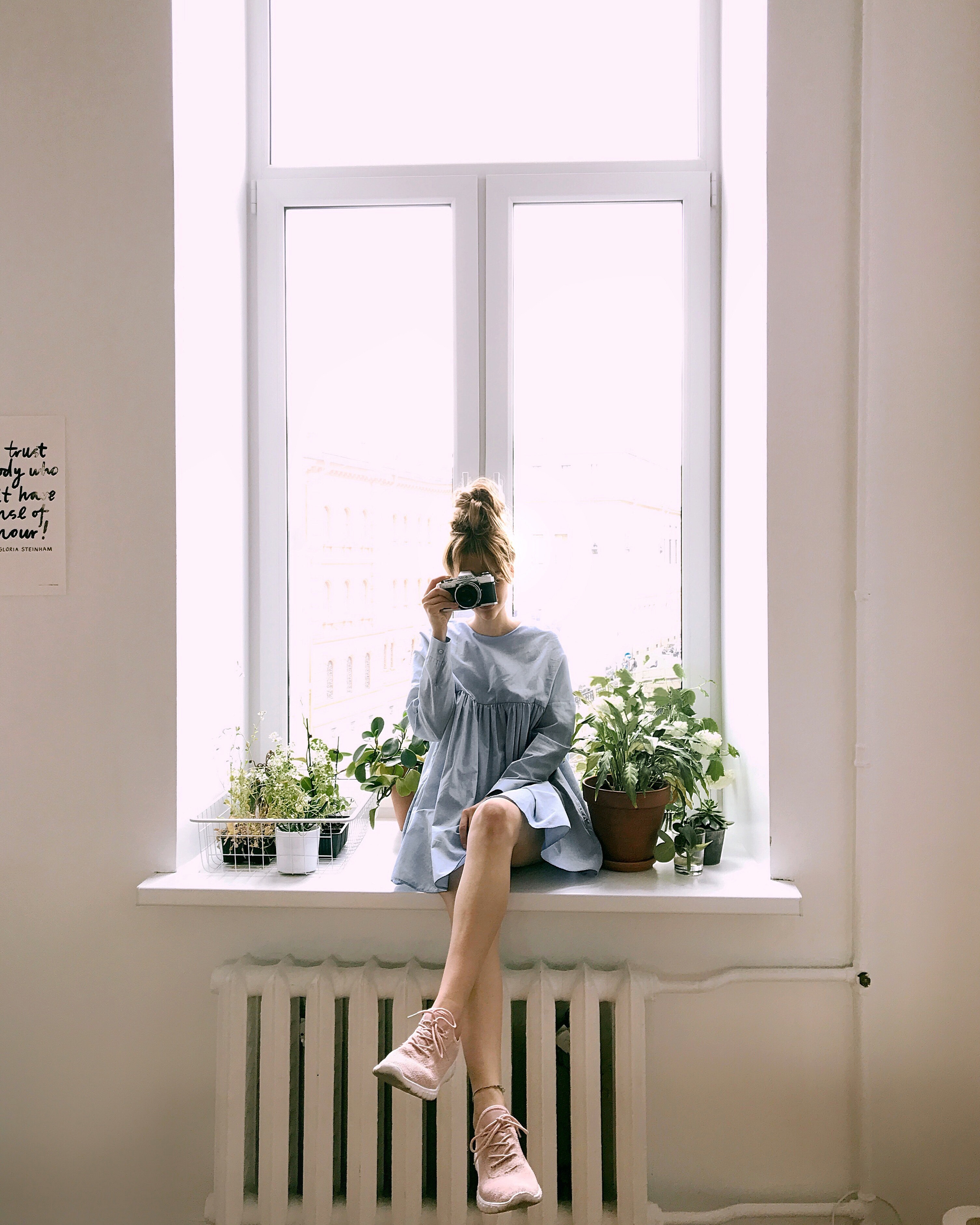 Woman Sitting Window