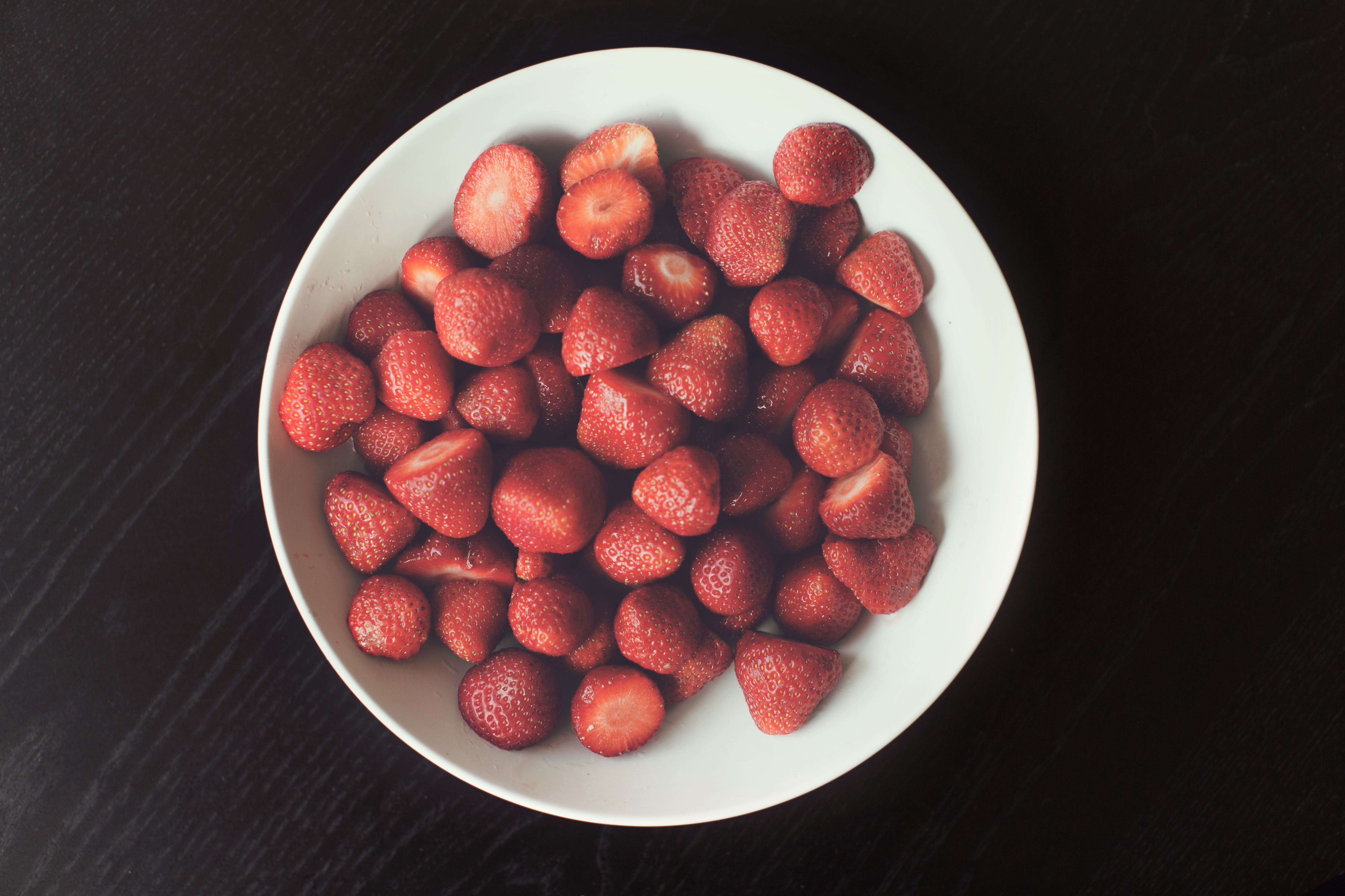 Bowl Chopped Strawberry