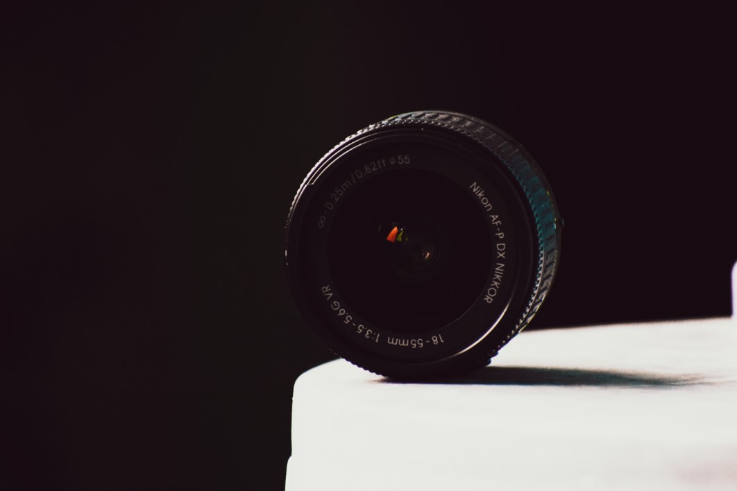 Minimal Black Camera Lens