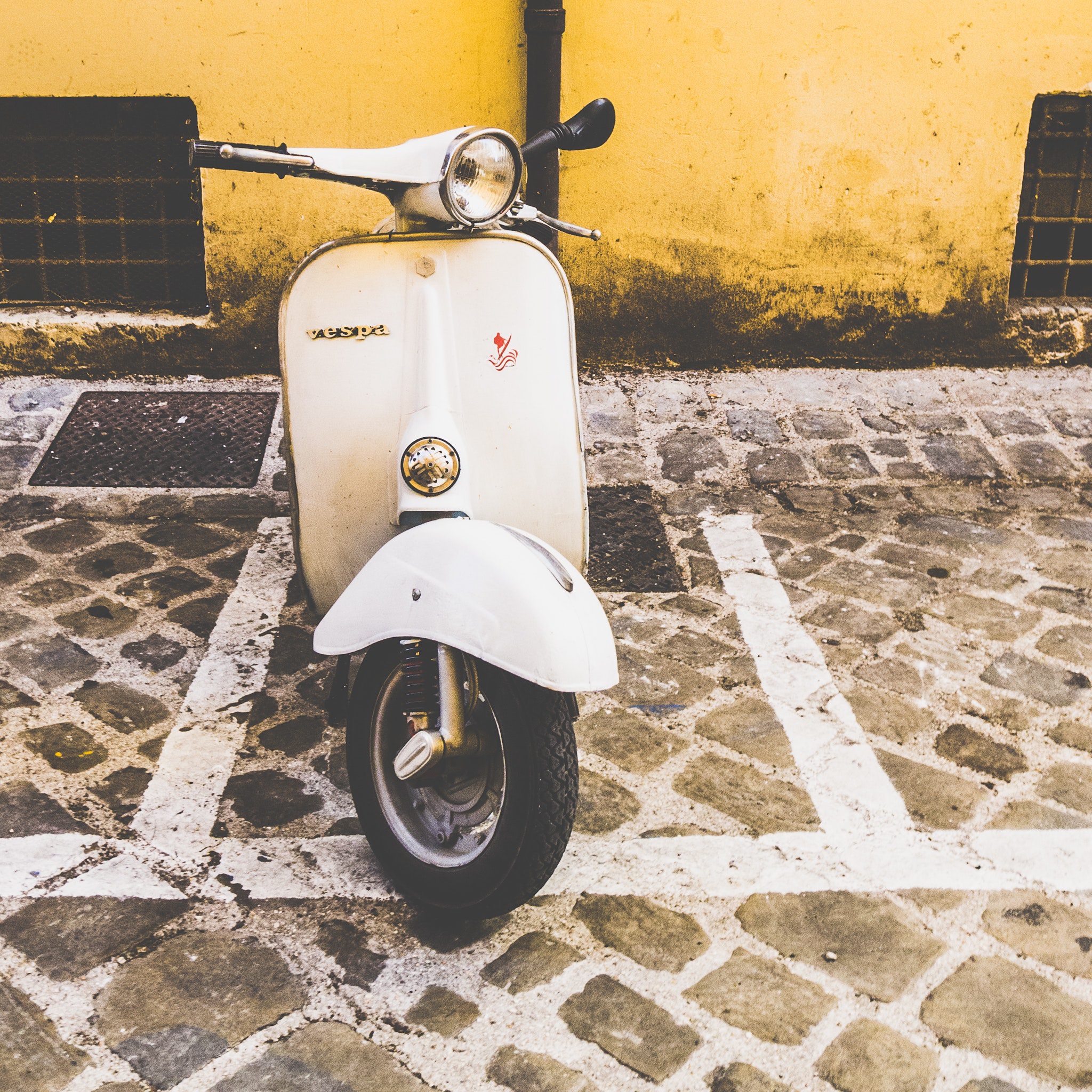 Retro White Vespa