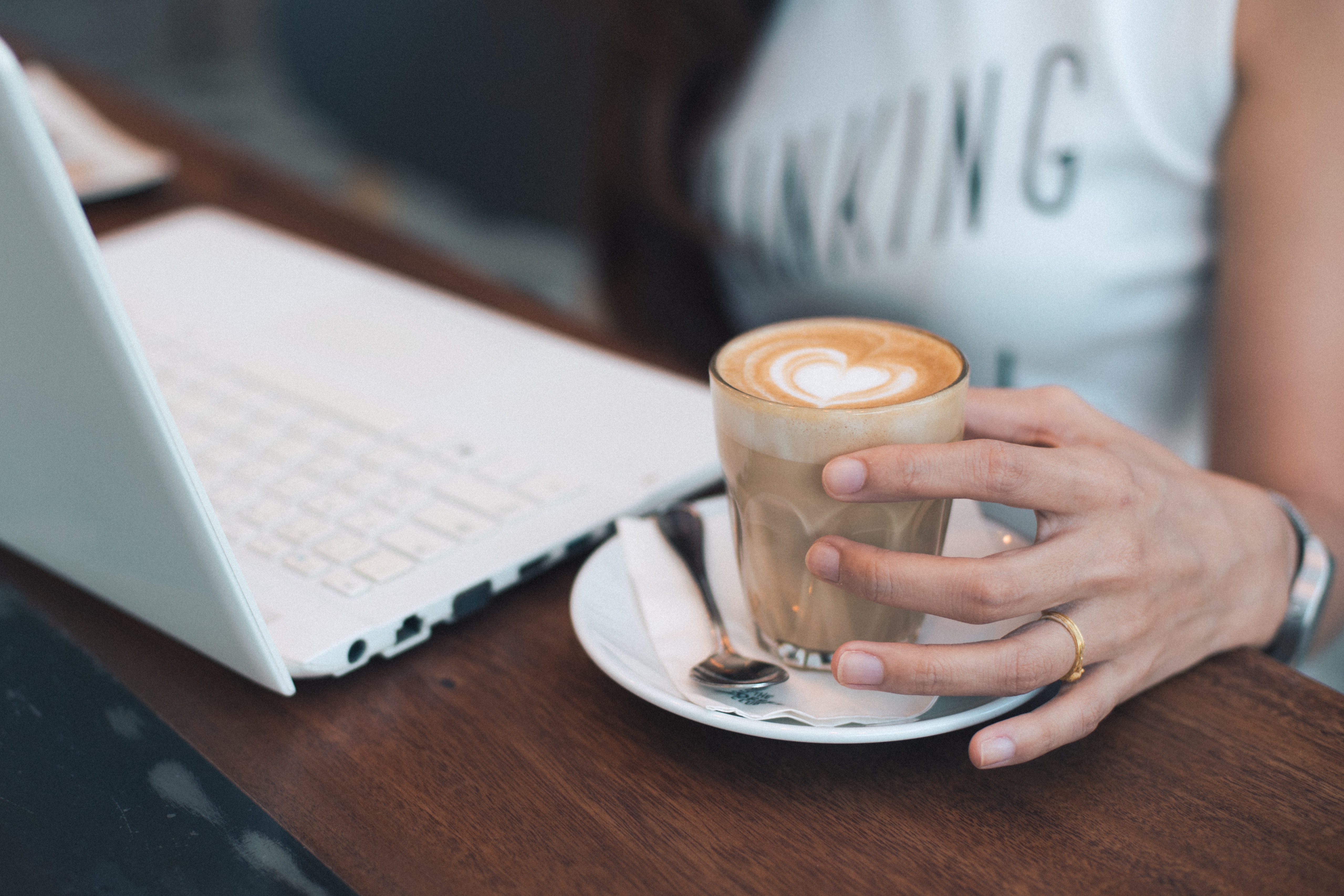 Woman Laptop Coffee