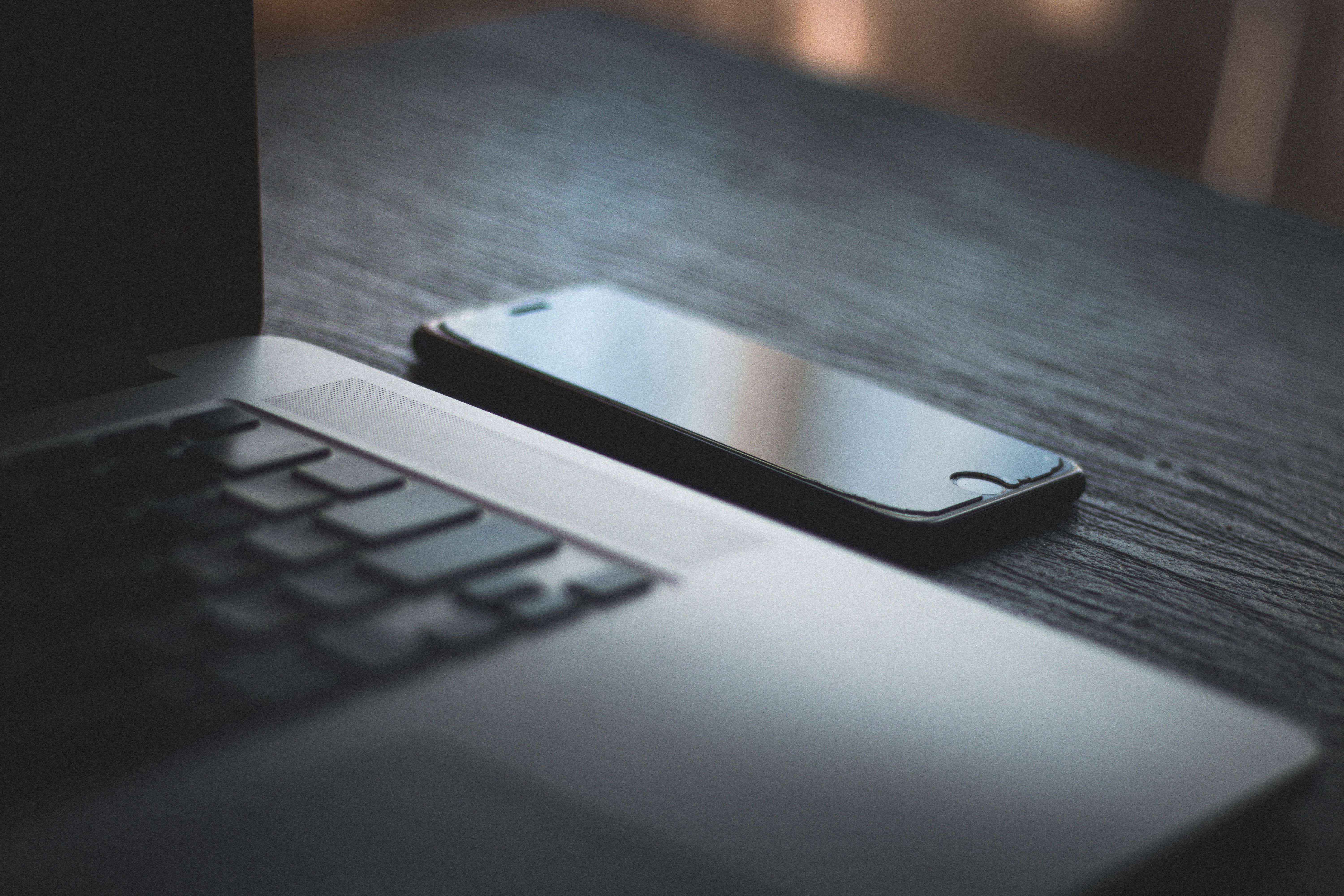 Macbook Iphone Desk Office Free Stock Photo Negativespace