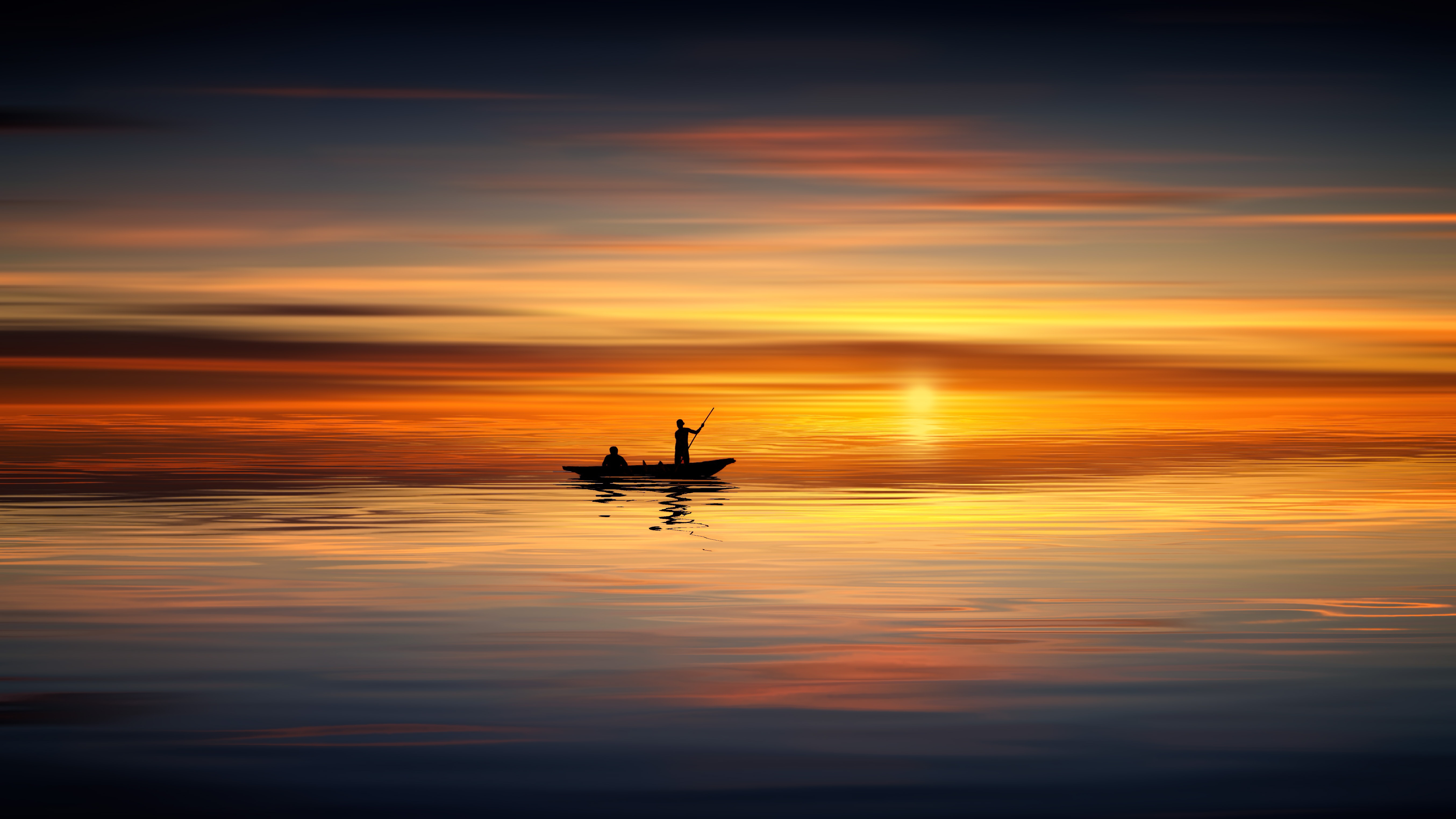  Fishing Boat Sunset Free Stock Photo - NegativeSpace