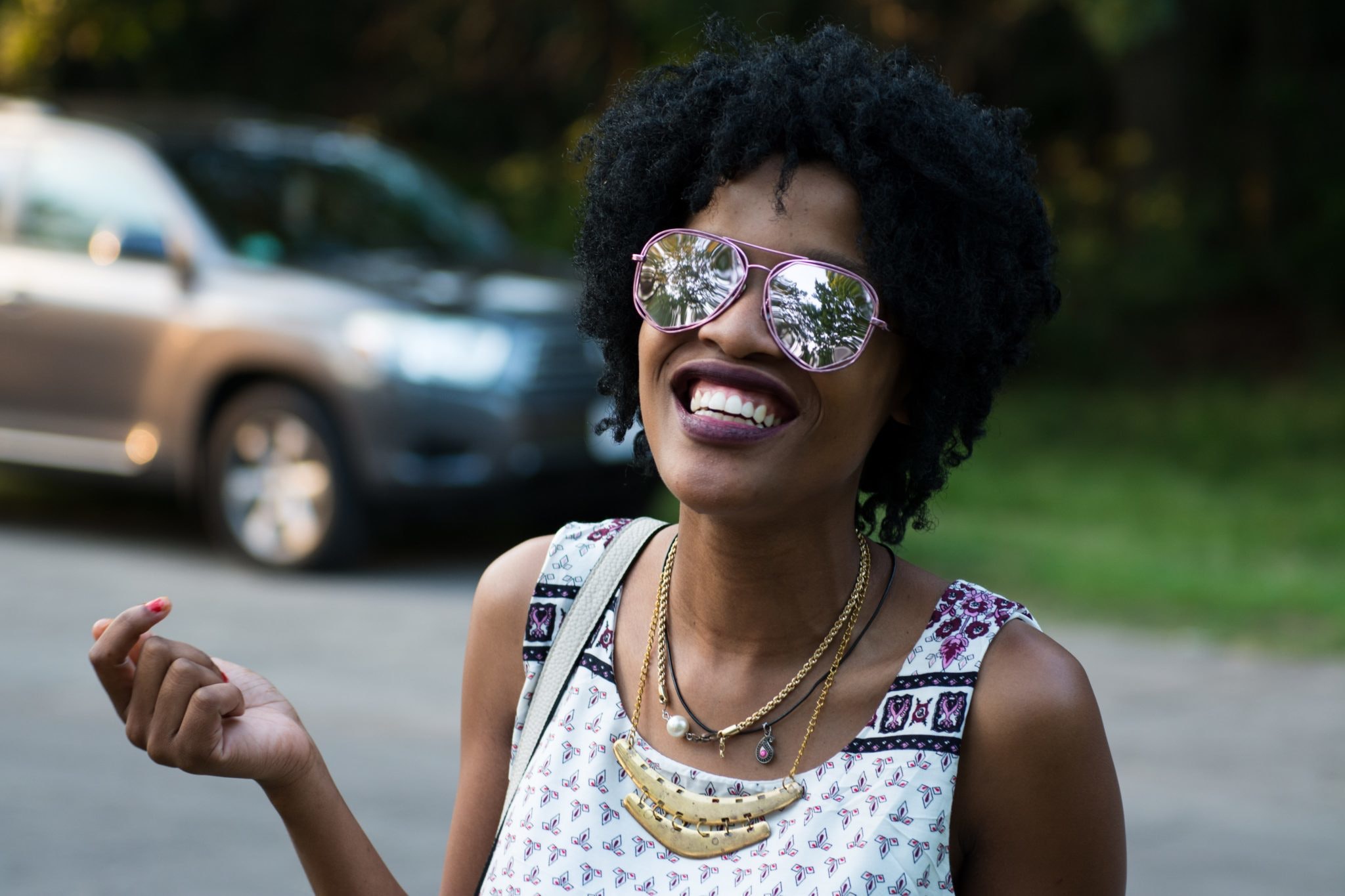 Woman Smile Sunglasses