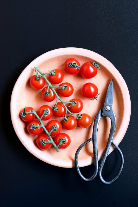 Plate of Small Tomatoes