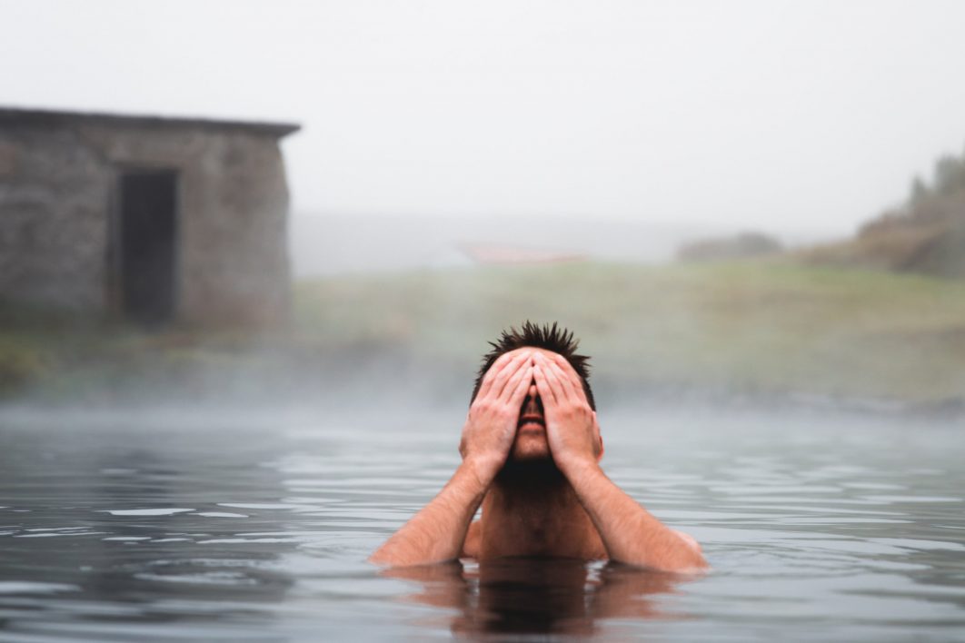 Man in Volcanic Pool