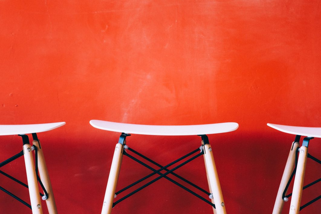 Chairs Red Wall