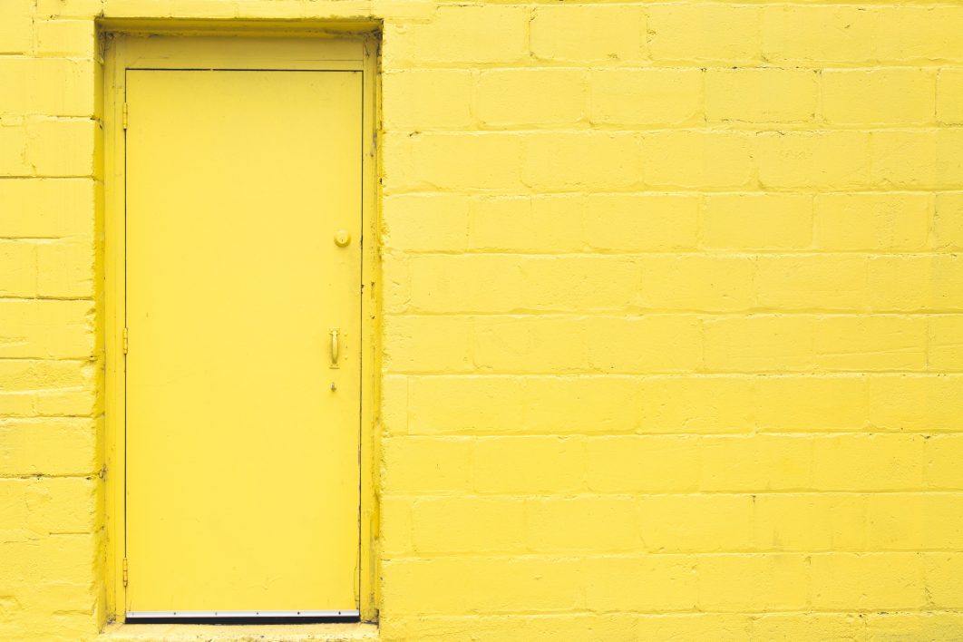 Yellow Wall Door Royalty Free Photo