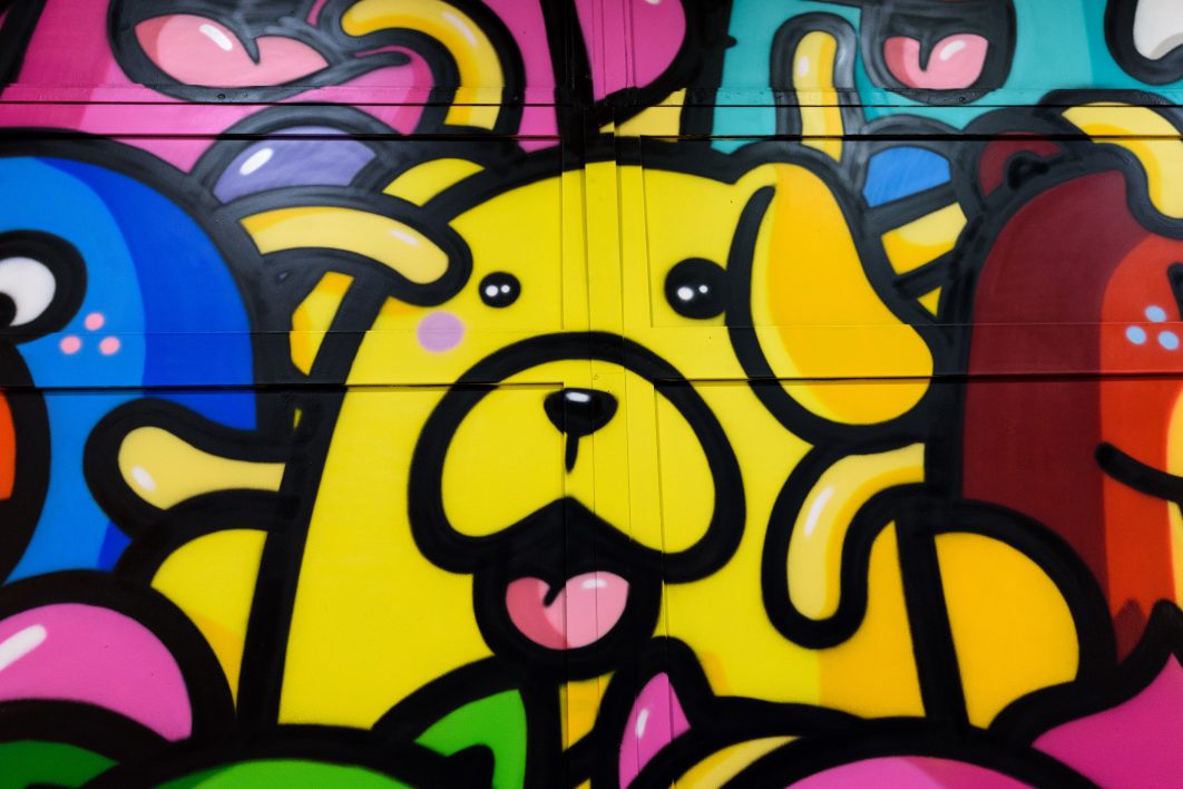 Colorful Dog Graffiti