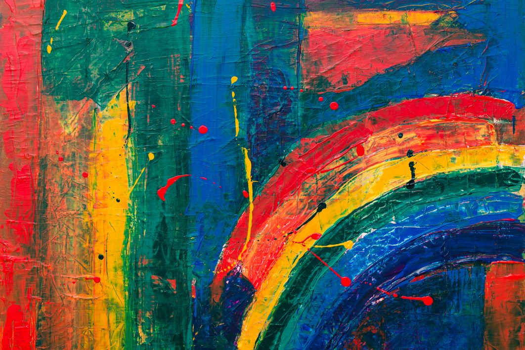 Abstract Rainbow Painting