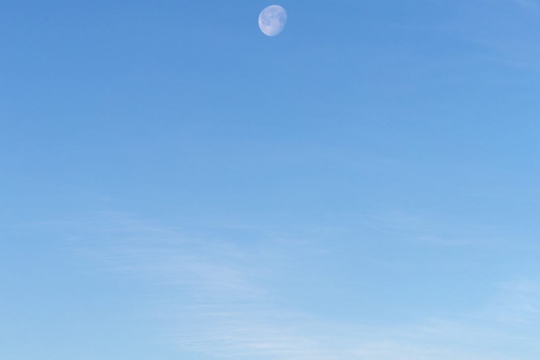 Daytime Moon in Sky