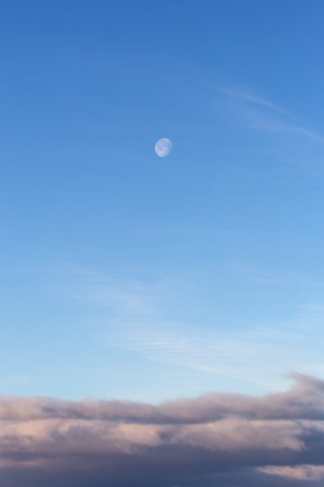Daytime Moon in Sky