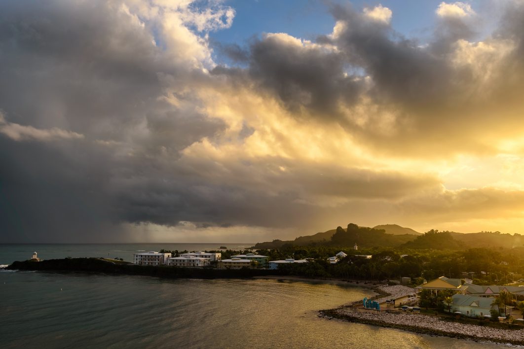 Aerial Beach Sunset