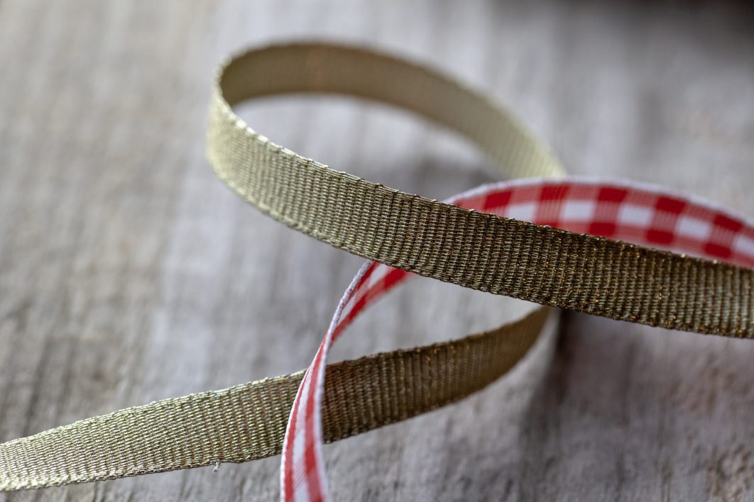 Gold and Plaid Ribbon