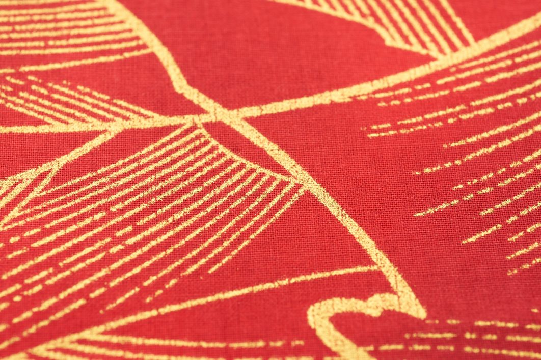Red and Gold Fabric Texture