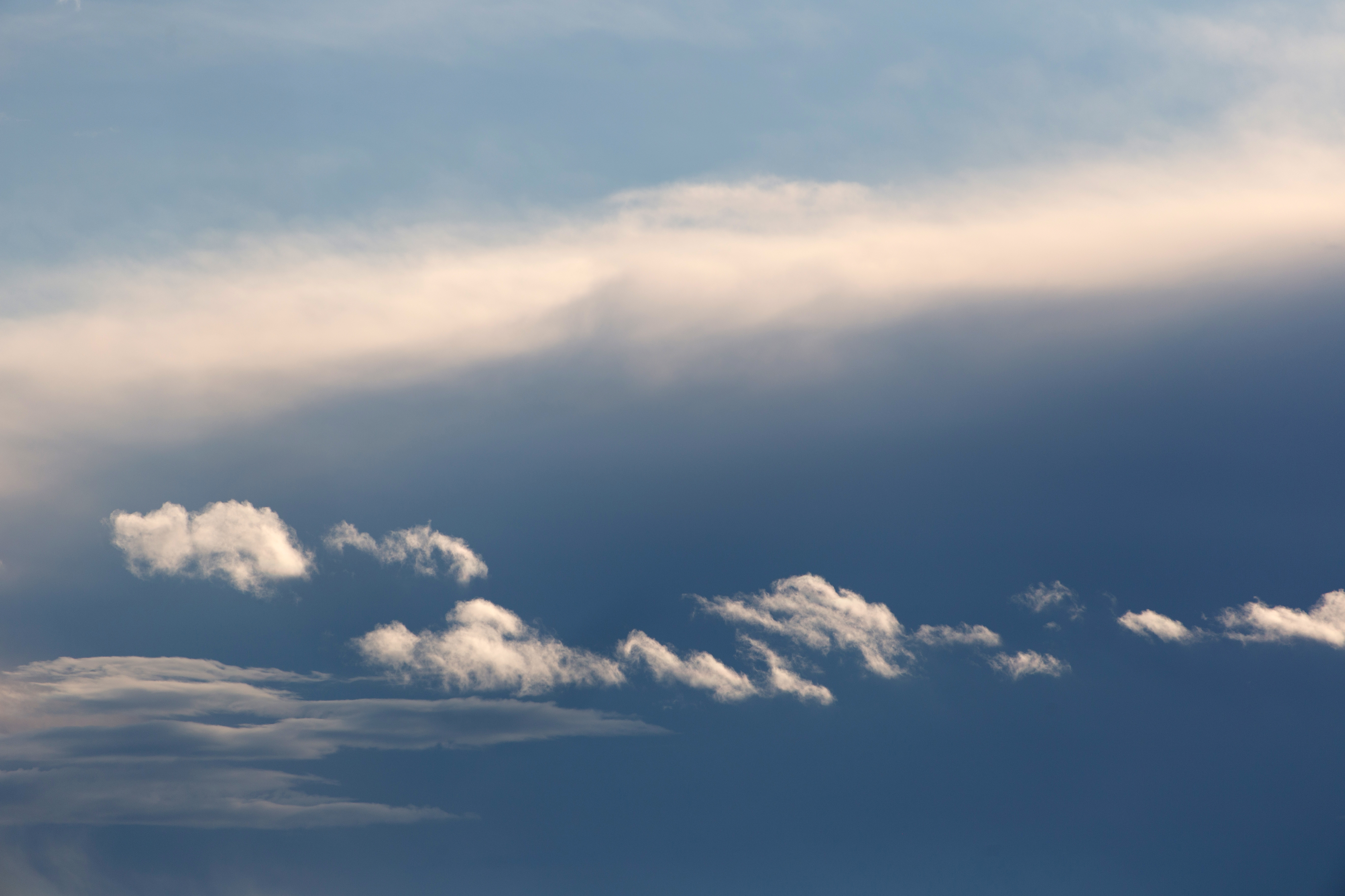 Puffy Clouds Background Royalty Free Photo