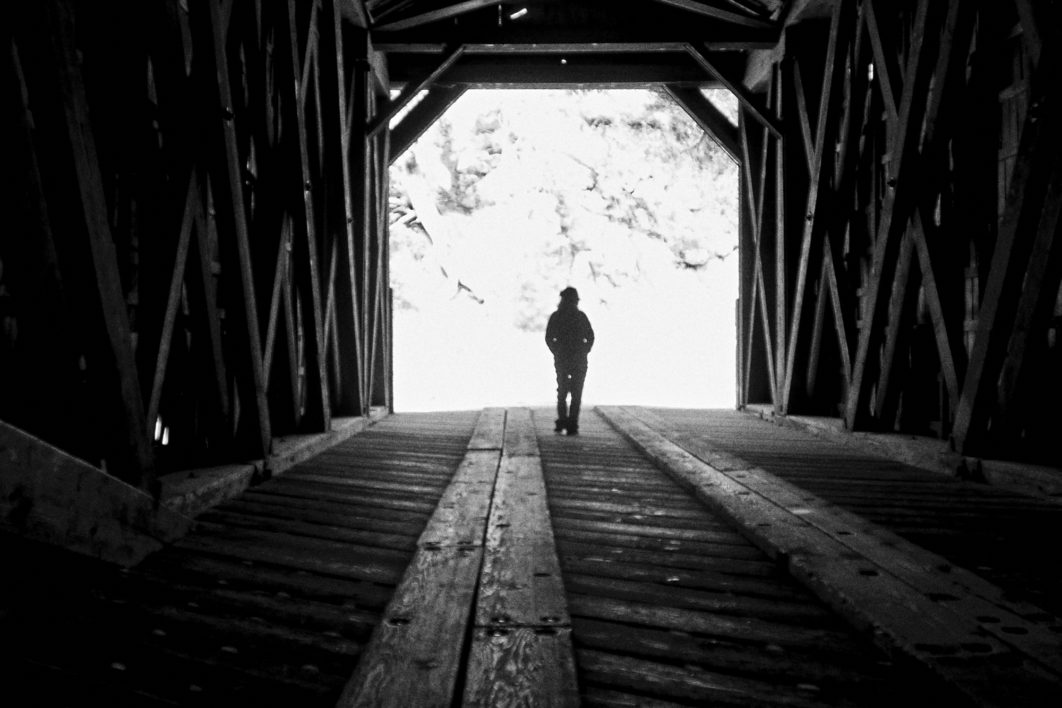 Woman Walk Bridge