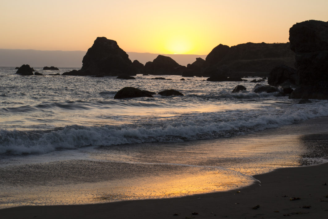 Beach Waves Sunset