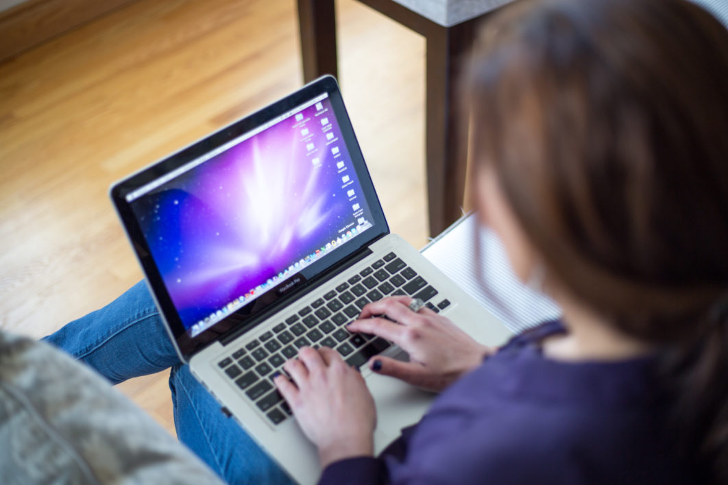 Laptop Typing Woman