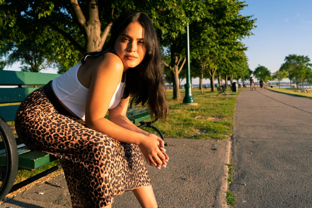 Smiling Woman Outside