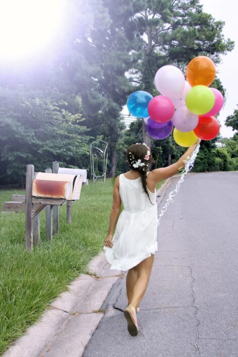 Woman Balloons