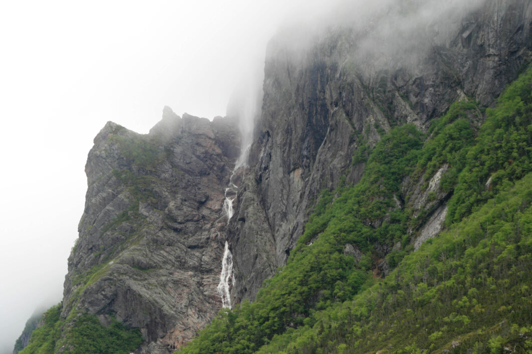 Foggy Mountain Waterfall