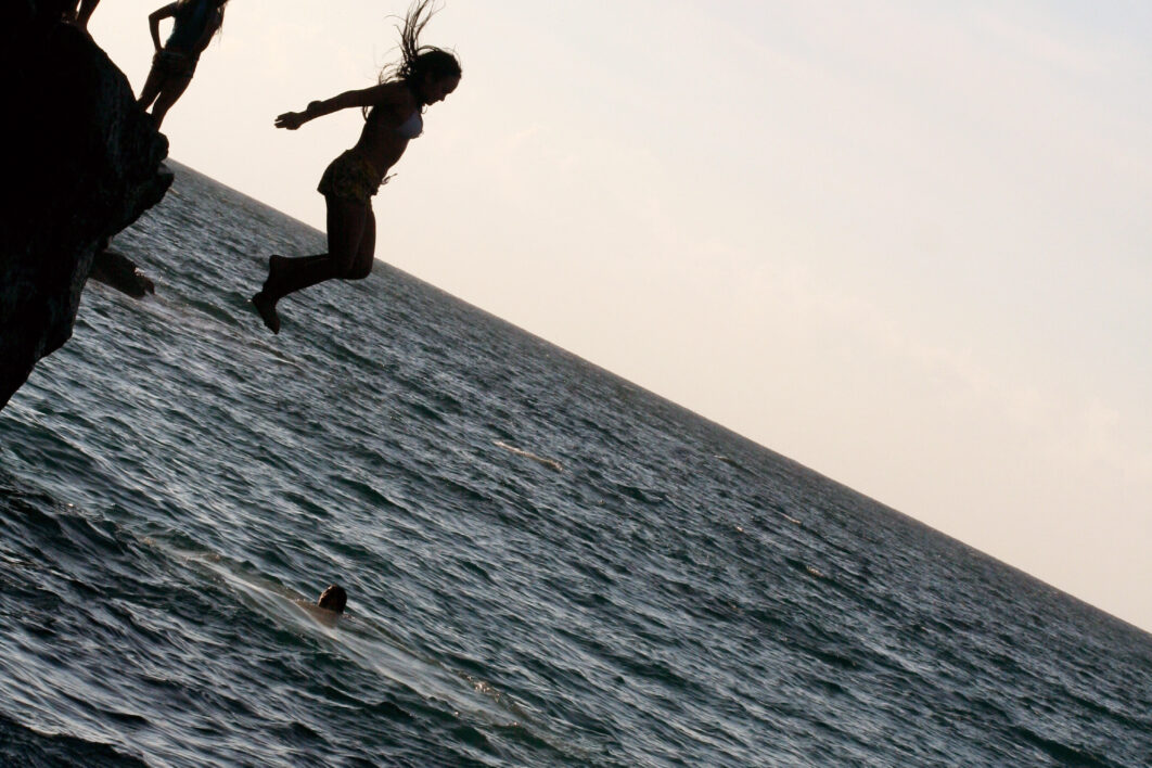 Person Diving Water