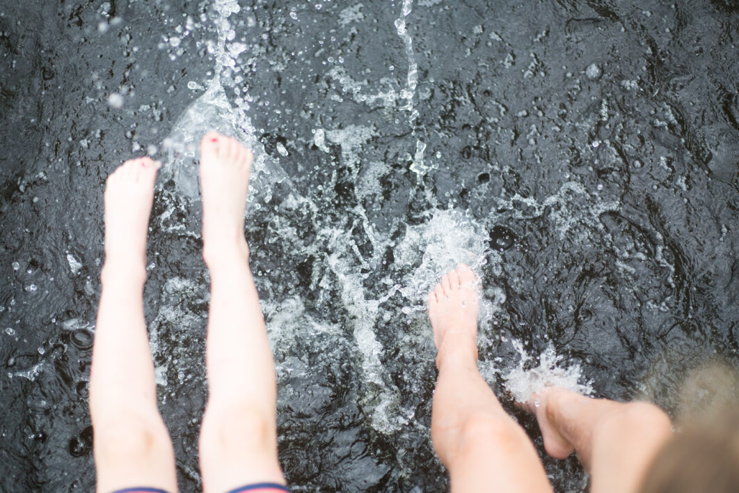 Splashing Water Feet