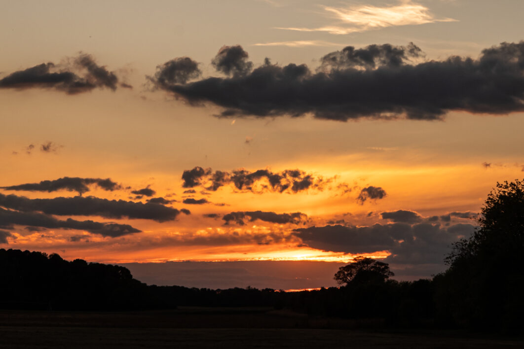 Cloudy Sunset Landscape