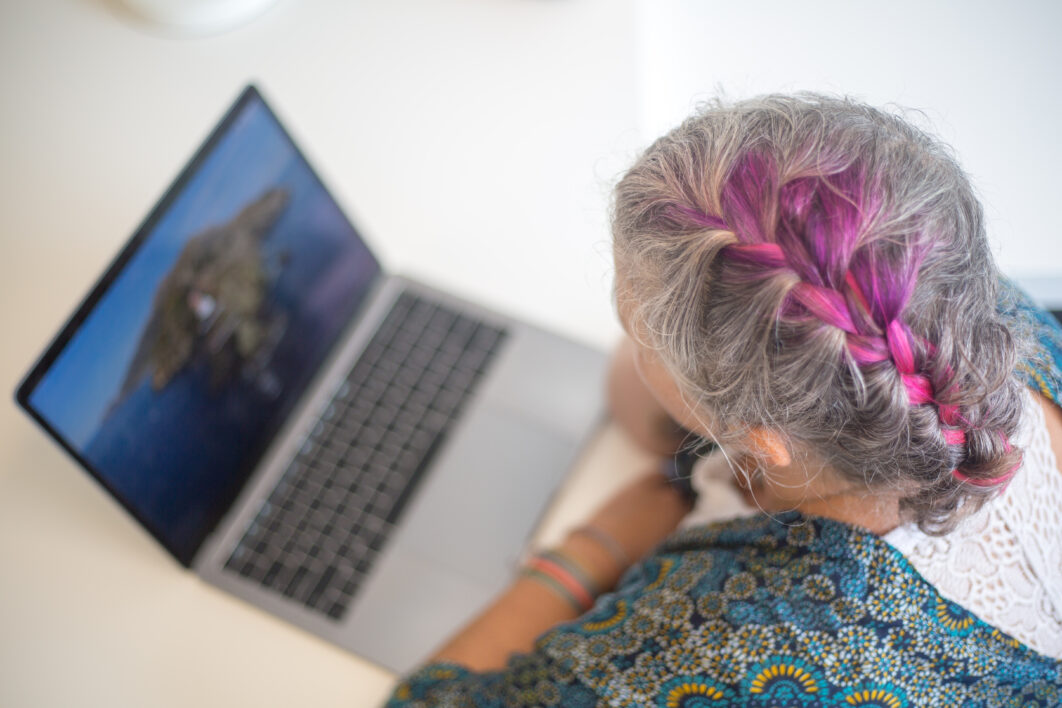 Woman Working Laptop