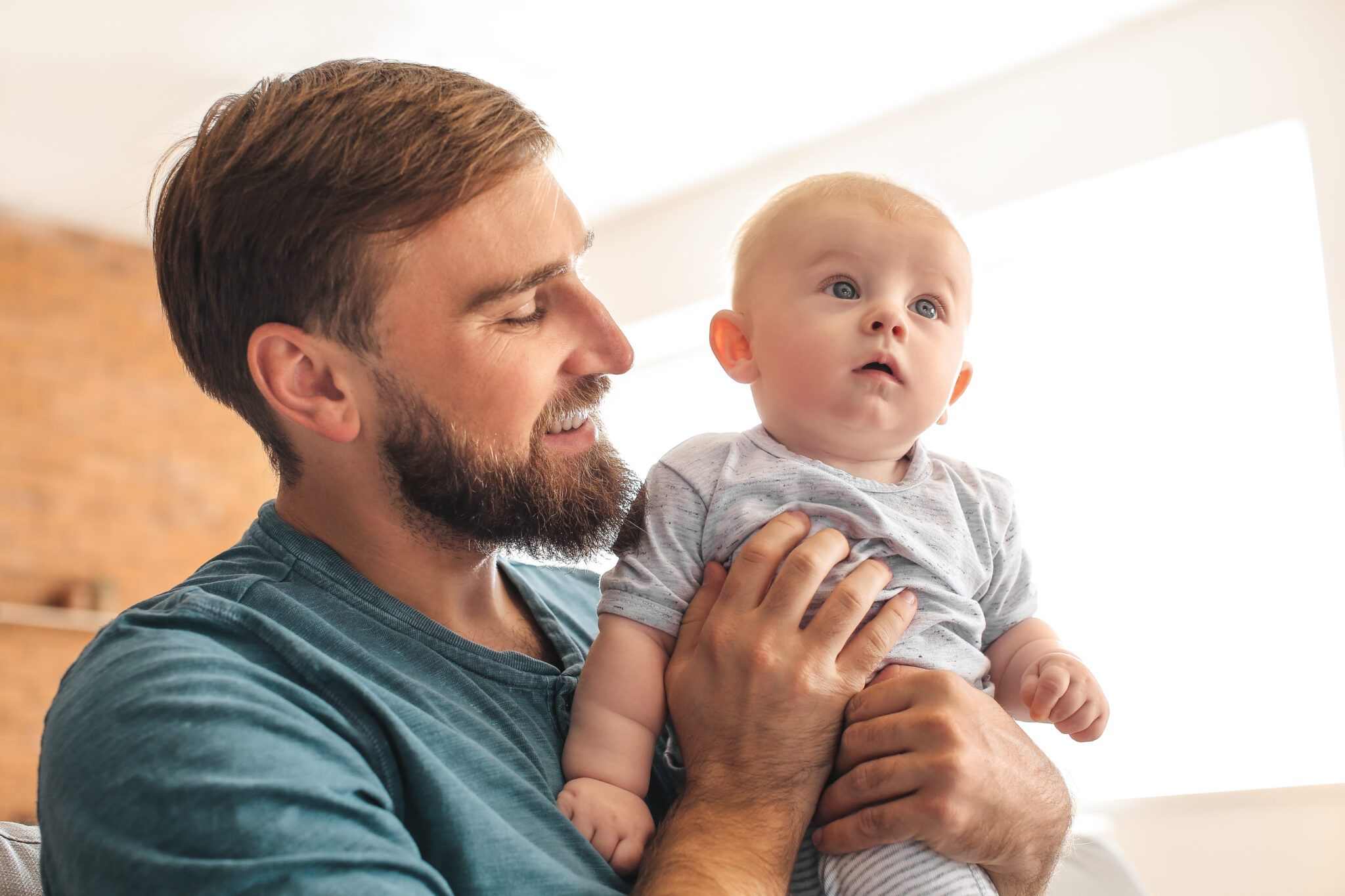 Child Father Newborn Royalty Free Photo