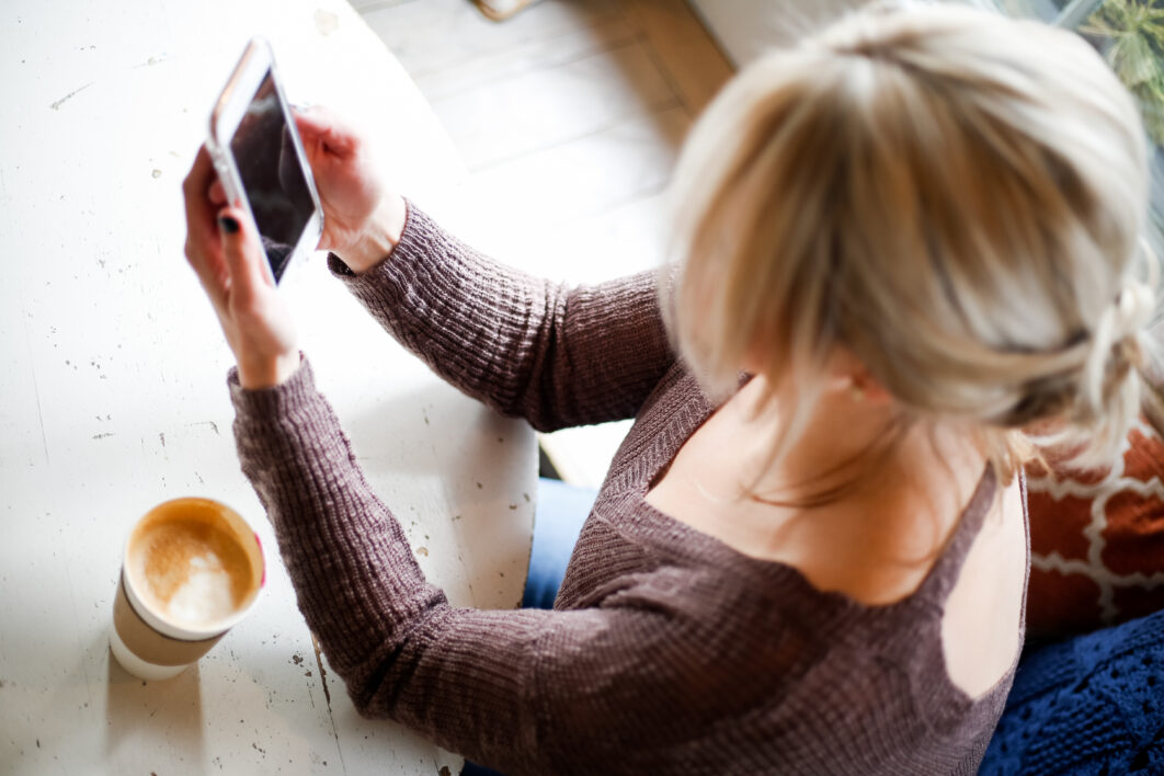 Woman Browsing Smartphone