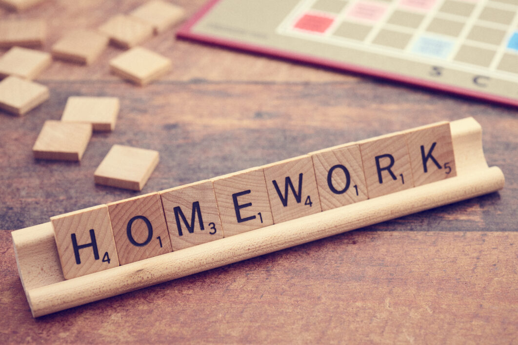 Homework Text Background Royalty Free Photo