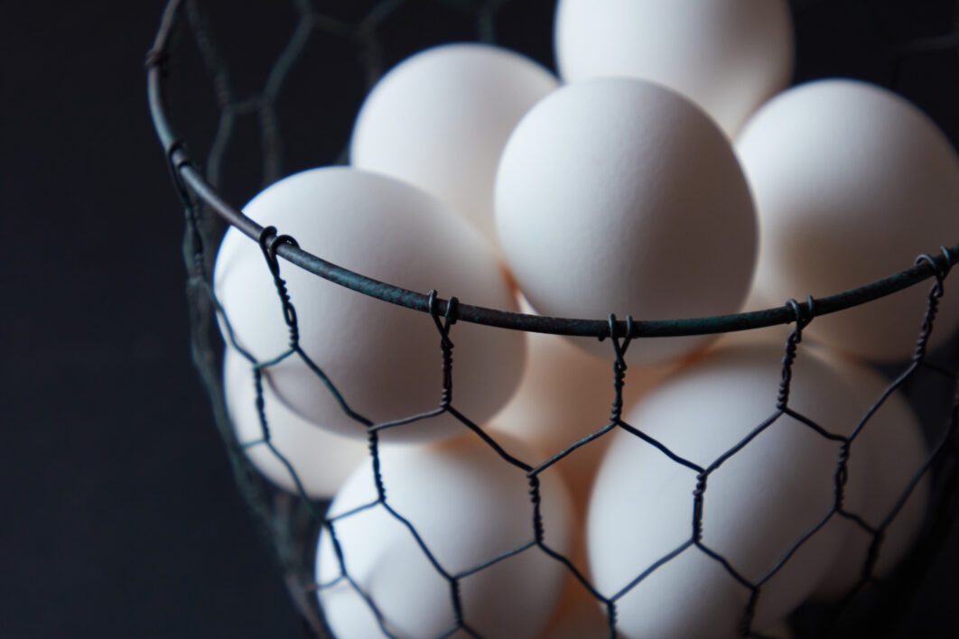 Eggs Basket White