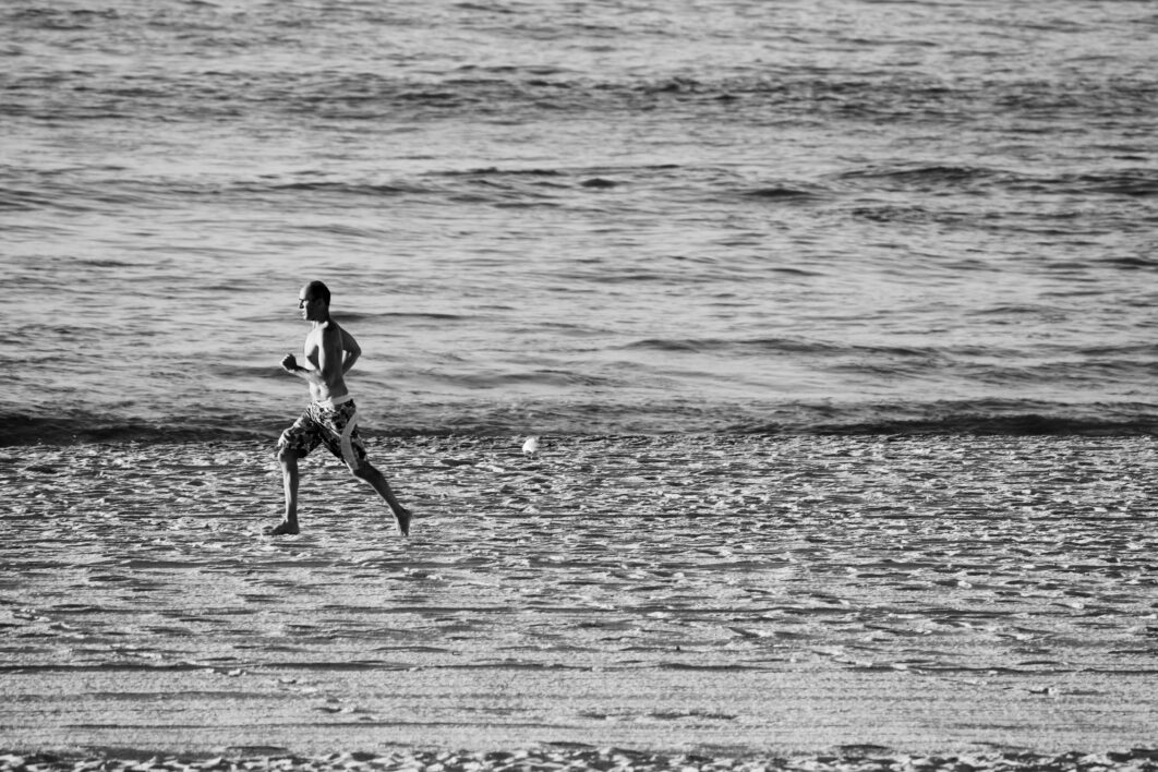 Jogging Person Beach