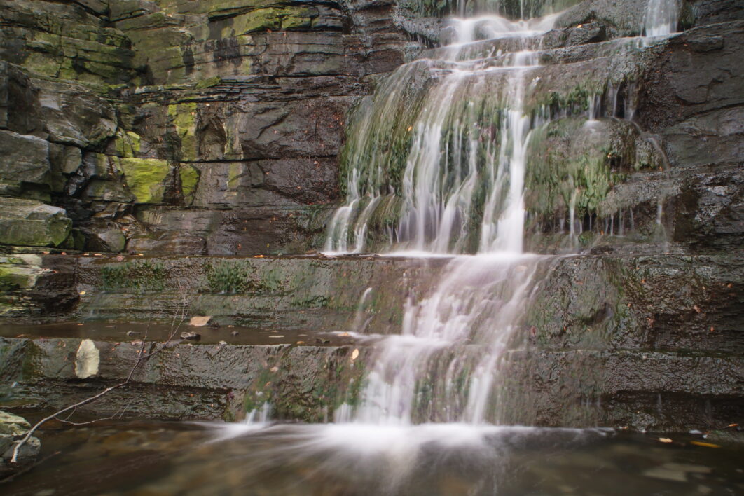 Waterfall Rocks Flowing