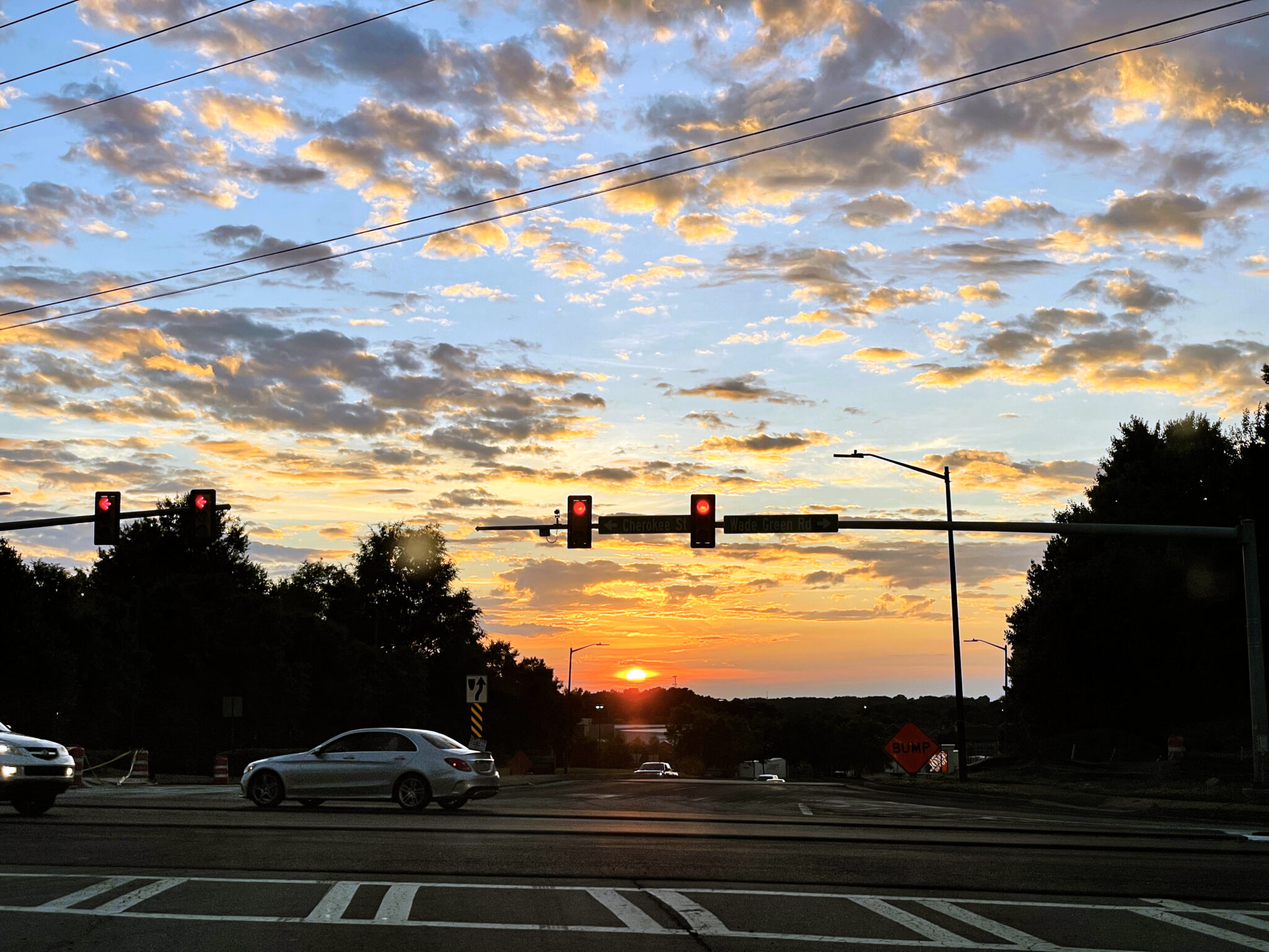 Sunset Road Dramatic Royalty Free Photo