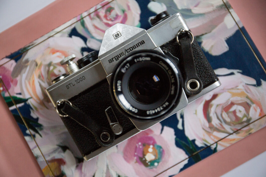 Camera Vintage Flat Lay