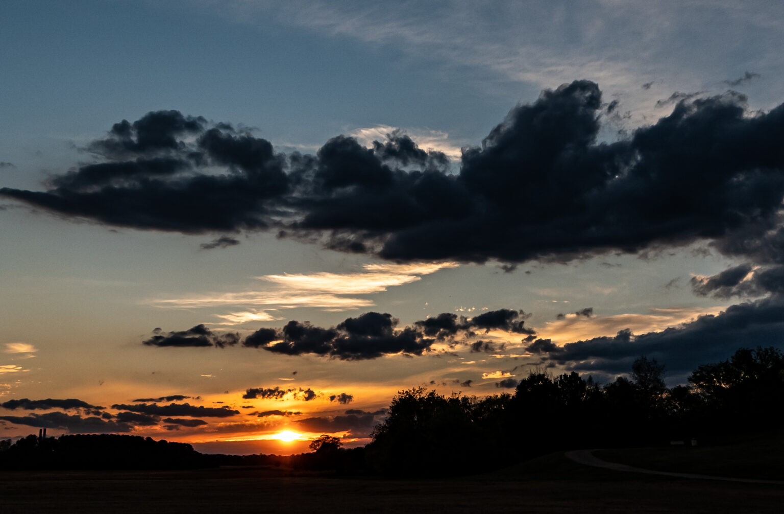 Sunset Clouds Dusk Royalty Free Photo